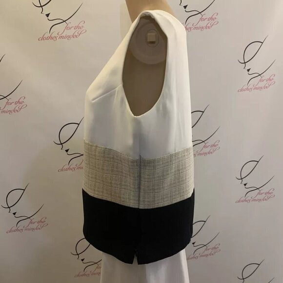 Perceptions. Size 10. 3 Color Shell. Size Zip. Poly. Sleeveless Top. B86 - Picture 2 of 4